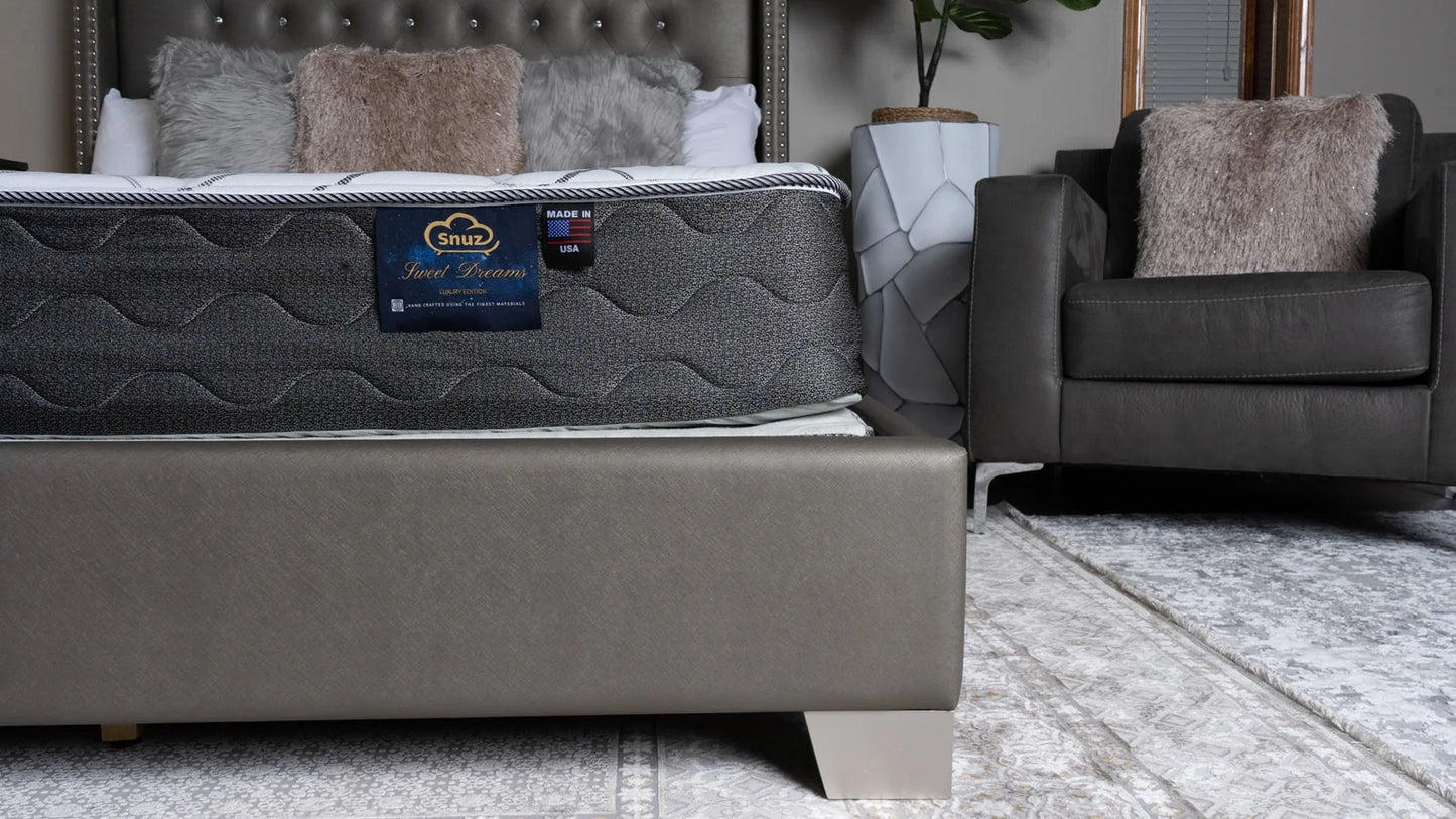 Snuz Sweet Dreams 9" Hybrid Mattress, Medium Plush - Made in USA with AdaptaFlex™ Pocket Coils, Duet Soft Quilted Panel, CertiPUR-US® Certified, Breathable Knit Cover