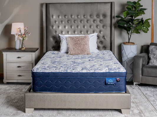 Snuz Blue Island 14” Pillow Top Mattress, Medium Plush Comfort with AdaptaFlex™ Pocket Coil Support